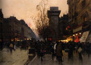 尤金 加林 拉盧 Eugene Galien Laloue Animation Pres de la Porte Saint Den